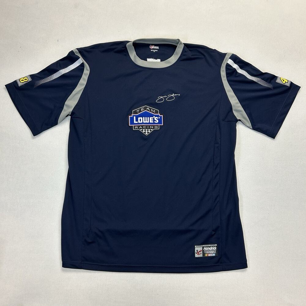 Jimmie Johnson #48 Team Lowes Racing Jersey Men's XL Chase Authentic Blue Casual